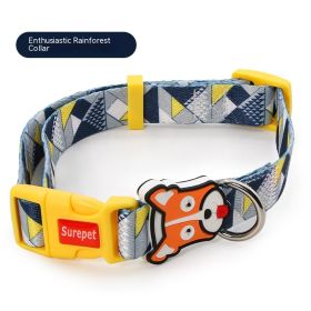 Latex Neck Protection Dog Collar Bite-proof Protector Medium Large Dog Collar Pet Collar (Option: Warm Rainforest Collar-S)