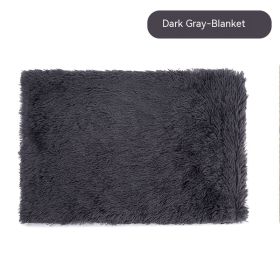 Pet Blanket Dog Bed Cat Winter Thermal Blanket (Option: Dark Gray Blanket-S)