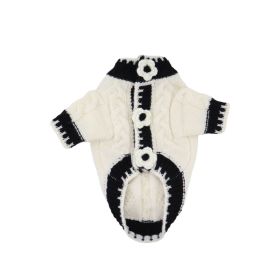 Dog Clothes Pet Autumn And Winter Jarre Aero Bull Schnauzer Sweater (Option: Black And White-XS)