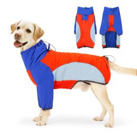 Dog Outdoor Waterproof Warm Shell Jacket (Option: Red And Blue Color Matching-XS)