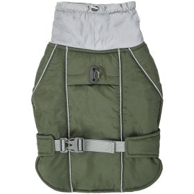 Pet Dog Warm-keeping Cotton Clothing (Option: Army Green-S)